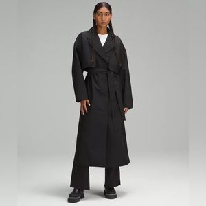 Oversized Tie Waist Trench Coat